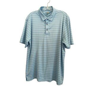 Arnold Palmer “Arnie” Blue & White Short Sleeve Golf Polo, Size Large